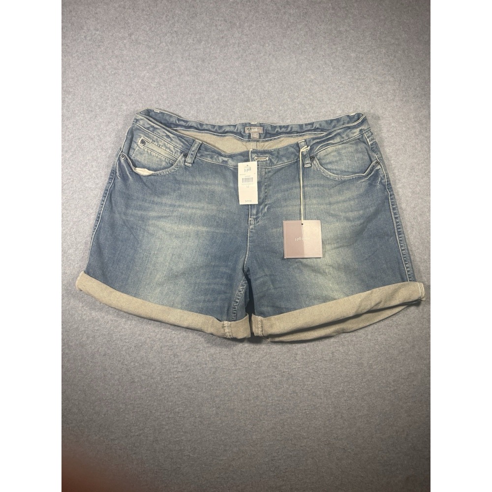 J.Jill Stretch Denim Boyfriend Shorts Heirloom W Size 14 NWT